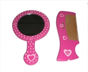 Buy Pink Mirror And Comb Set