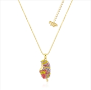 Buy Rainbow Paddle Pop Crystal Necklace - Gold