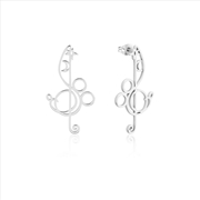 Buy Disney Fantasia Treble Clef Earrings - Silver