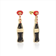 Buy Coca Cola Coke Lips Drop Earrings - Gold