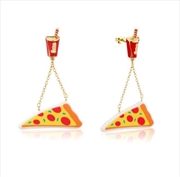 Buy Coke Pizza Drop Earrings - Gold