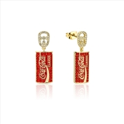 Buy Crystal Coke Can Drop Earrings - Gold