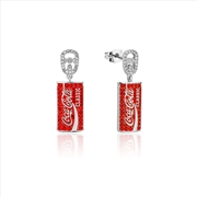 Buy Crystal Coke Can Drop Earrings - Silver