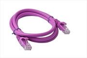 Buy 8WARE Cat6a UTP Ethernet Cable 1m Snagless Purple