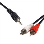 Buy 8WARE 3.5 Streo Plug to 2 x RCA Plug 2m