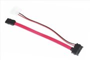 Buy Astrotek Slim SATA Cable 50cm + 10cm 6 pins + 7 pins to 4 pins + 7 pins Red