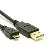 Buy 8WARE USB 2.0 Cable Type A to Micro-USB B M/M Black - 2m