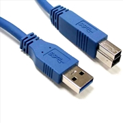 Buy 8WARE USB 3.0 Cable 1m A to B Male to Male Blue