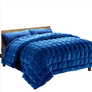 Buy Giselle Bedding Faux Mink Quilt Comforter Winter Throw Blanket Teal Super King