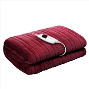 Buy Giselle Electric Throw Rug Heated Snuggle Blanket Red