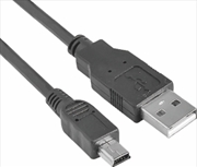 Buy Astrotek USB A-Male to Mini-B 5 pin Male, Black - 1m