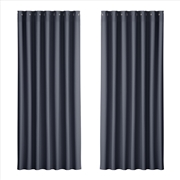 Buy Artiss 2X Blockout Curtains Blackout Window Curtain Eyelet 240x230cm Charcoal