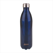 Buy Oasis Stainless Steel Double Wall Insulated Drink Bottle 1L - Navy