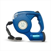 Buy Floofi 3 in 1 Waste Beg LED Leash with Poop Bags Dispenser Blue