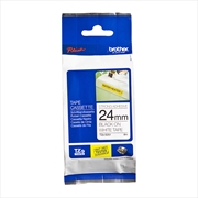 Buy BROTHER TZeS251 Labelling Tape 24MM Black White Tape Strong Adhesive TZE Tape