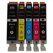 Buy PGI-670XL CLI-671XL Compatible Inkjet Set 5 Cartridges