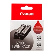 Buy CANON PGI670XL Black Ink Twin Pack of