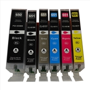 Buy PGI-650XL CLI-651XL Compatible Inkjet Set 6 Cartridges [Boxed Set]