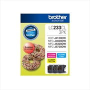 Buy Brother LC-233 Colour Value Pack Cyan, Magenta, Yellow 3 Cartridges