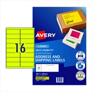 Buy AVERY LaserLabel Yl L7162FY 16Up Pack of 25