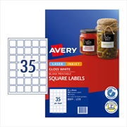 Buy AVERY Label Sq Gls White L7119 Pack of 350