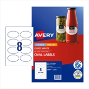 Buy AVERY Label Oval L7137 8Up Pack of 10