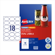 Buy AVERY Label Oval L7102 18Up Pack of 10