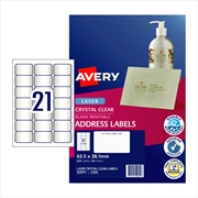 Buy AVERY Label Clear L7560 21Up Pack of 25