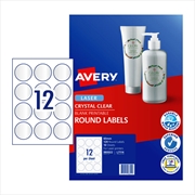 Buy AVERY Label 12Up 14mm Clear Rd Pack of 120