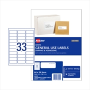 Buy AVERY Gen Label L7157GU 33Up Bx100