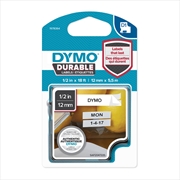 Buy DYMO Dur Black on White 12mm x 5.5m