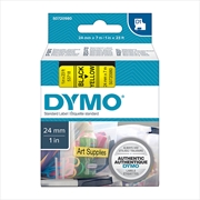 Buy DYMO Black on Yellow 24mmx7m Tape