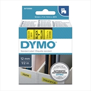 Buy DYMO Black on Yellow 12mmx7m Tape