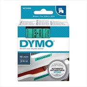 Buy DYMO Black on Grn 19mmx7m Tape