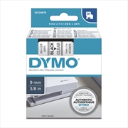 Buy DYMO Black on Clear 9mm x7m Tape