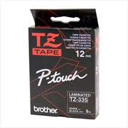 Buy BROTHER TZe335 Labelling Tape 12mm White on Black TZE Tape