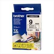 Buy BROTHER TZe221 Labelling Tape 9mm Black on White TZE Tape