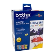 Buy Brother LC-38 Colour Value Pack - 1X Cyan 1X Magenta 1X Yellow