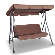 Buy Gardeon 3 Seater Outdoor Canopy Swing Chair - Coffee