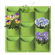 Buy 9 Pockets Wall Hanging Planter Planting Grow Bag Vertical Garden Vegetable Flower Green