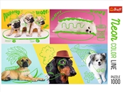 Buy Neon Colour Line Dogs 1000 Piece