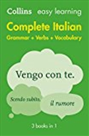 Buy Easy Learning Italian Complete Grammar, Verbs and Vocabulary (3 books in 1): Trusted support for lea