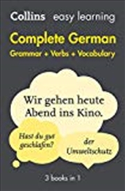 Buy Complete German Grammar Verbs Vocabulary: 3 Books in 1 (Collins Easy Learning)