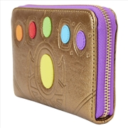 Buy Loungefly Marvel Comics - Thanos Gauntlet Metallic Zip Around Wallet