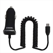 Buy Moki Fixed MicroUSB Car Charger Black / White