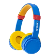 Buy Moki Play Safe Volume Limited Headphones - Blue / Yellow