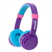 Buy Moki Play Safe Volume Limited Headphones - Purple /Aqua