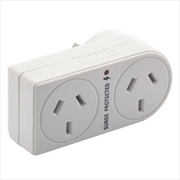 Buy The Brute Power Co. Double Adaptor - Flat Left + Surge Protection