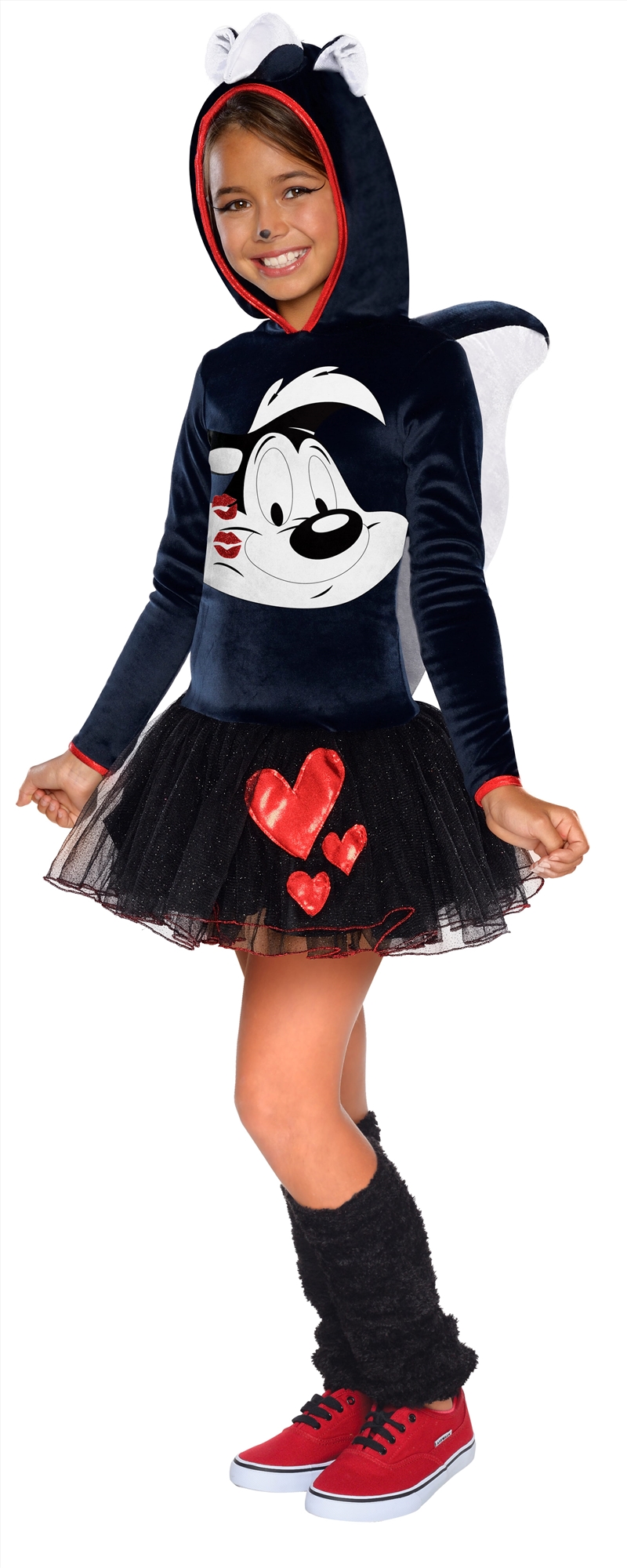 Pepe Le Pew Girls Hooded Costume - Size M/Product Detail/Costumes