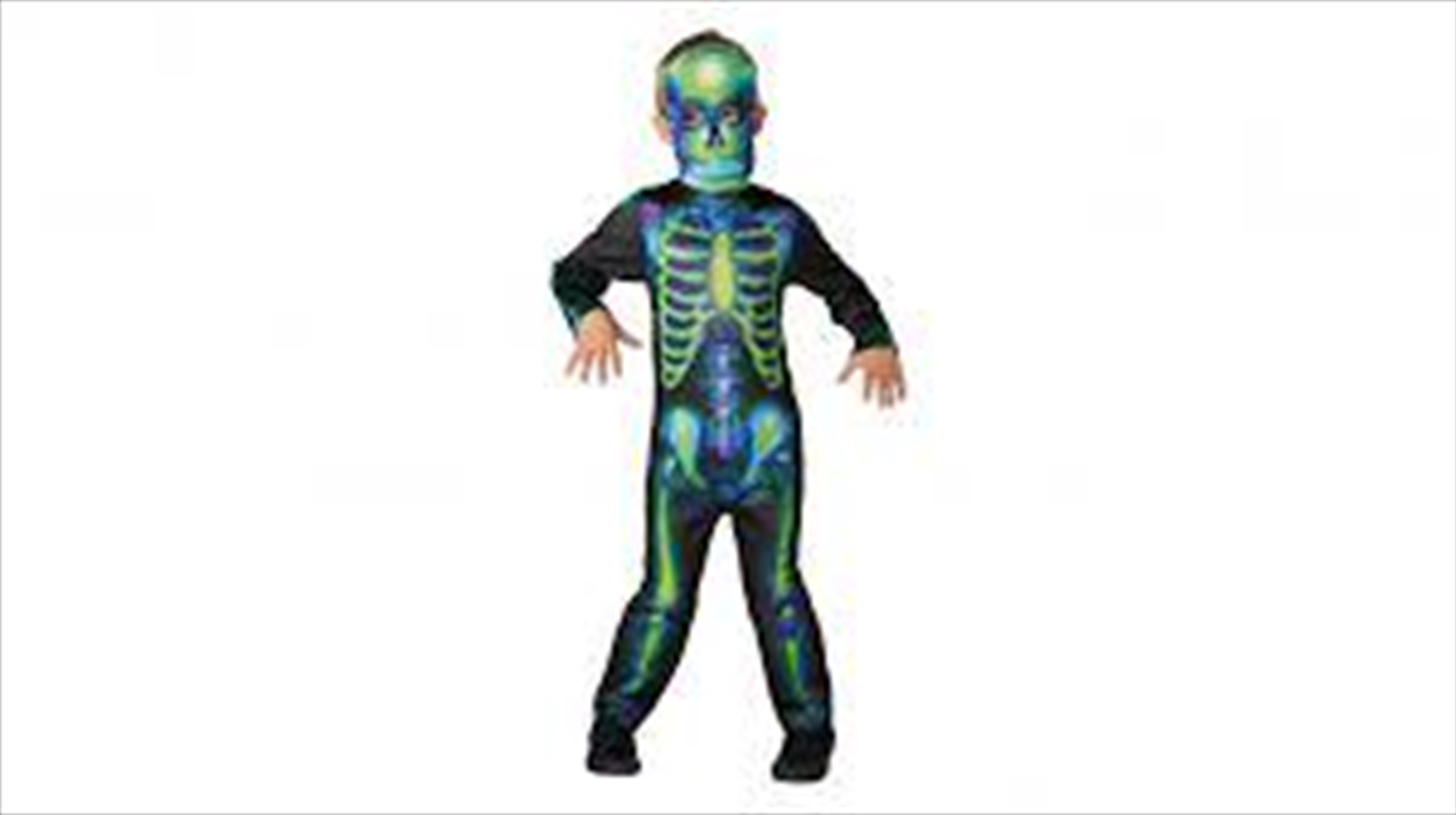 Neon Skeleton Glow In The Dark Costume - Size M/Product Detail/Costumes